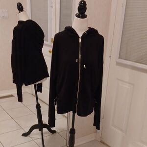 2/$50 Michael Kors Black Zippered Hoodie - Size XL